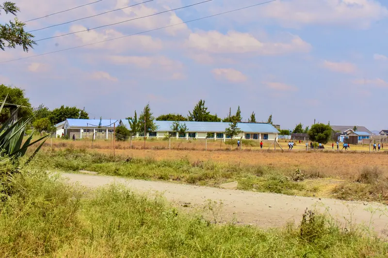 Nearby: a school close to the site